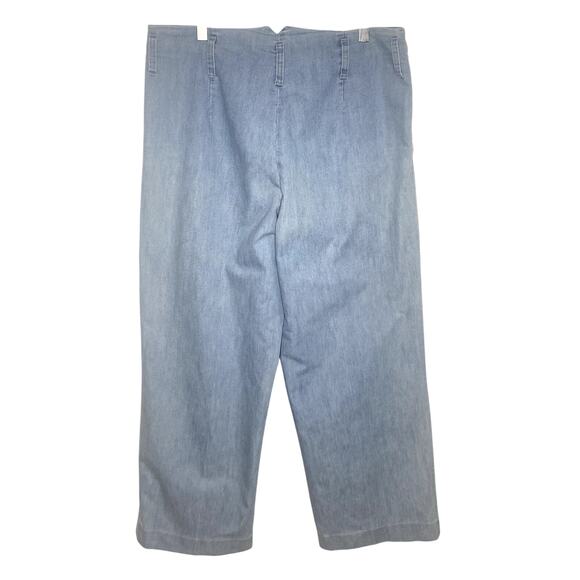 J. Peterman Light Blue Wash High Waist Wide Leg Two Pocket Jeans Size 14 - Picture 2 of 6